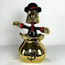 Billionaire Scrooge sculpture, alternate view