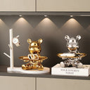 Golden Luck Bear sculpture, alternate view