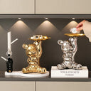Golden Luck Bear sculpture, alternate view