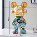 Psychedelic Bear sculpture, alternate view