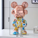 Psychedelic Bear sculpture, alternate view