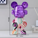 Psychedelic Bear sculpture, Purple