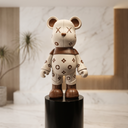 The LV Bear sculpture, Ecru and Cognac
