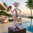 Pink Panther Lifesize 150 cm sculpture, alternate view