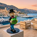 Mr. Wealth 40 cm sculpture, alternate view