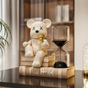 The Timekeeper Bear sculpture, alternate view
