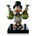 Billionaire Duck Money Bags Lifesize 150 cm sculpture, alternate view