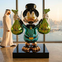 Billionaire Duck Money Bags Lifesize 150 cm sculpture, alternate view
