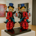 The Billionaire Balloon Dog 140 cm sculpture