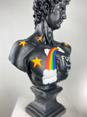 David bust sculpture, alternate view