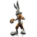 The Contender chrome rabbit sculpture, Bronze