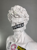 Censored Art bust sculpture, alternate view