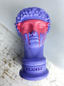 Hermes Bust Purple sculpture, alternate view