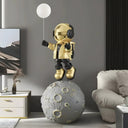 Celestial Gold Astronaut Glow Balloon Moonwalk 140 cm sculpture