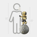 Celestial Gold Astronaut Glow Balloon Moonwalk 140 cm sculpture, alternate view