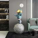 Galactic Blue Astronaut Glow Balloon Moonwalk 140 cm sculpture