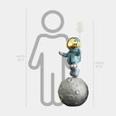 Galactic Blue Astronaut Glow Balloon Moonwalk 140 cm sculpture, alternate view