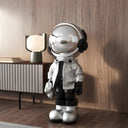 Lunar Silver Astronaut Beats 150 cm sculpture