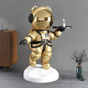 Celestial Gold Astronaut Bear Butler 90 cm sculpture