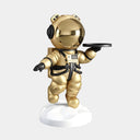Celestial Gold Astronaut Bear Butler 90 cm sculpture, alternate view