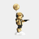Celestial Gold Astronaut Butler Balloon 80 cm sculpture, alternate view