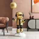 Celestial Gold Astronaut Moon Balloon 110 cm sculpture