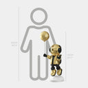 Celestial Gold Astronaut Moon Balloon 110 cm sculpture, alternate view