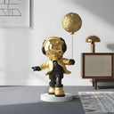Celestial Gold Astronaut Moon Balloon 96 cm sculpture, alternate view