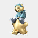 Galactic Blue Astronaut Beats On Star 90 cm sculpture