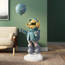 Galactic Blue Astronaut Moon Balloon 110 cm sculpture