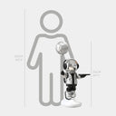 Lunar Silver Astronaut Butler Balloon 110 cm sculpture, alternate view
