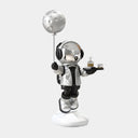Lunar Silver Astronaut Butler Balloon 80 cm sculpture, alternate view
