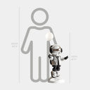 Lunar Silver Astronaut Glow Balloon 110 cm sculpture, alternate view
