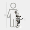 Lunar Silver Astronaut Moon Balloon 110 cm sculpture, alternate view