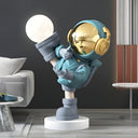 Galactic Blue Astronaut Glow Kick 70 cm sculpture