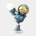 Galactic Blue Astronaut Glow Kick 70 cm sculpture, alternate view