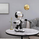 Lunar Silver Astronaut Balloon Standing 48 cm sculpture, alternate view