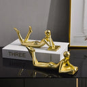 Chill Readers sculpture, alternate view