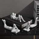 Chill Readers sculpture, alternate view