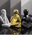 Chill Readers sculpture, alternate view