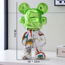 Psychedelic Bear sculpture, alternate view