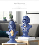 Shakespeare and Mozart busts, alternate view