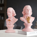 Shakespeare and Mozart busts, alternate view