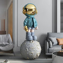 Astronaut on Earth sculpture, alternate view