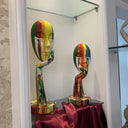 The Painted Face sculpture, alternate view