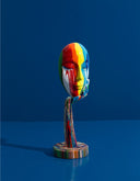 The Painted Face sculpture, alternate view