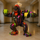 King Kong 180 cm sculpture, alternate view