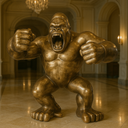King Kong 180 cm sculpture, alternate view