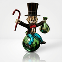 Monopoly Money Bag Lifesize 150 cm sculpture