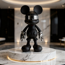 Cyberpunk Mickey sculpture, alternate view